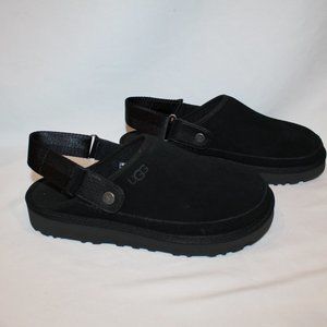 NIB MEN'S UGG SUEDE GOLDENCOAST CLOG‎ SLIPPERS BLACK